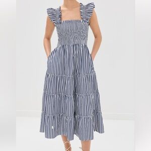 Hill House Nap Dress Blue and White Striped Midi Dress